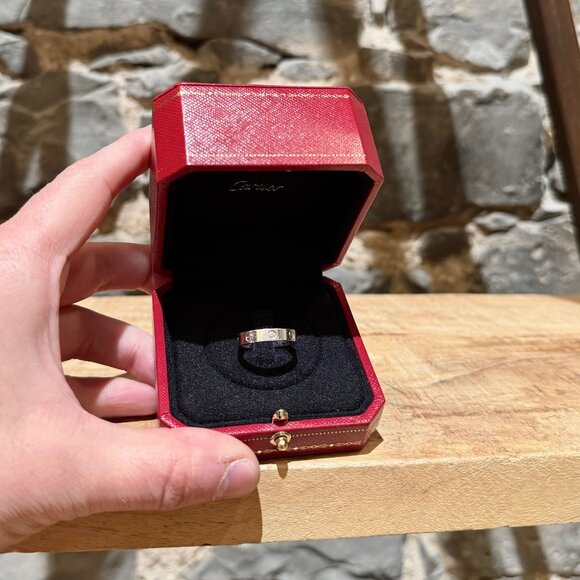 Cartier White Gold LOVE Small Model 1 Diamond Ring - Picture 2 of 15